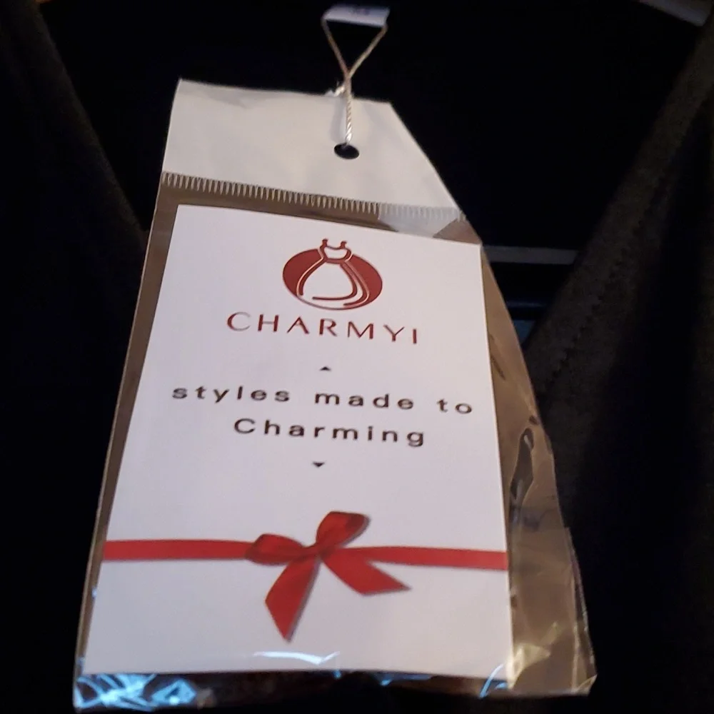 Wrap Dress Women Casual V Neck Black Party Swing A-Line Faux  MED - Picture 4 of 6